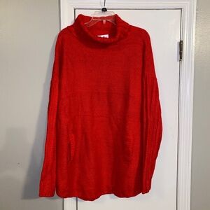Perfectly Priscilla size 1x vibrant red cowl neck sweater
